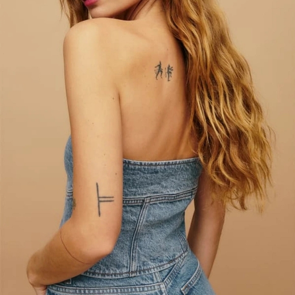 Reformation Ena Bustier Denim Top in Merritt size 8 NWT - Picture 3 of 10